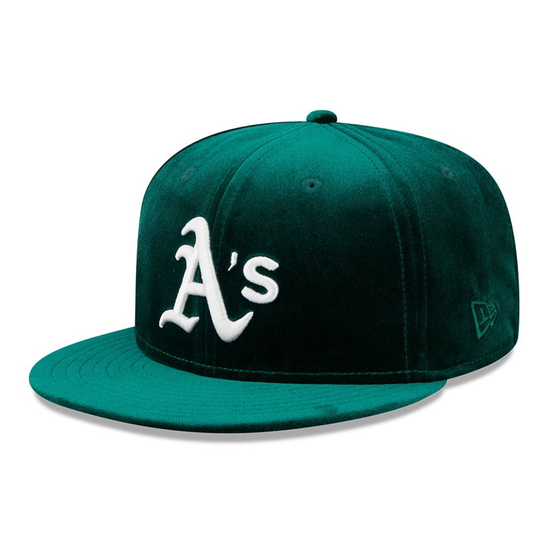 59fifty New Era Oakland Athletics Velvet Fitted Gorras Verdes | JY2017596