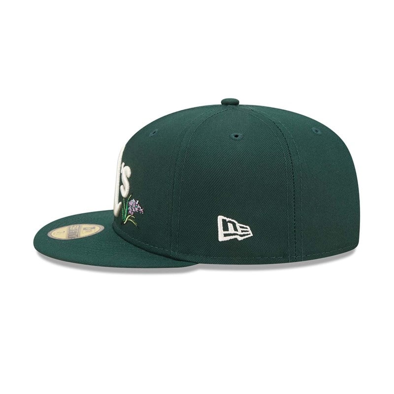 59fifty New Era Oakland Athletics Watercolour Floral Gorras Verdes | YW7053914