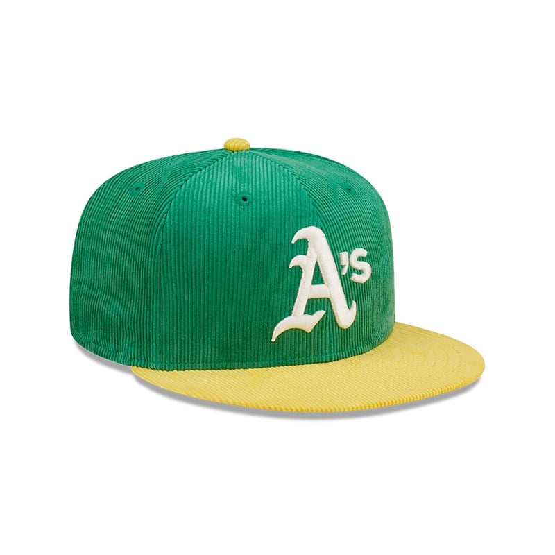 59fifty New Era Oakland Atléticos Cooperstown Fitted Gorras Verdes | FL2763015