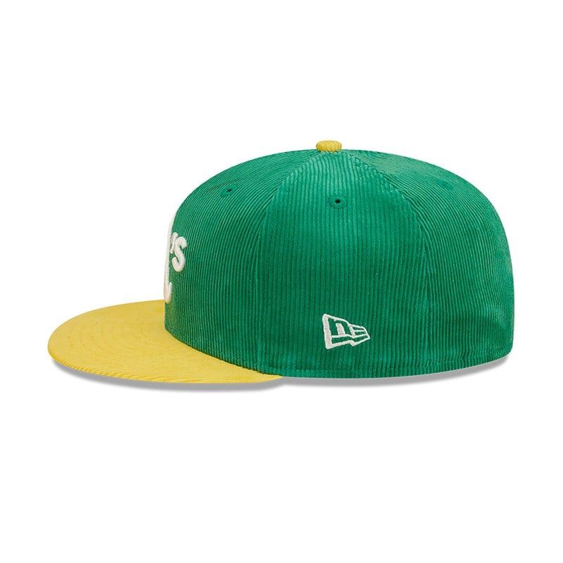 59fifty New Era Oakland Atléticos Cooperstown Fitted Gorras Verdes | FL2763015