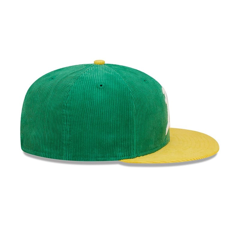 59fifty New Era Oakland Atléticos Cooperstown Fitted Gorras Verdes | FL2763015