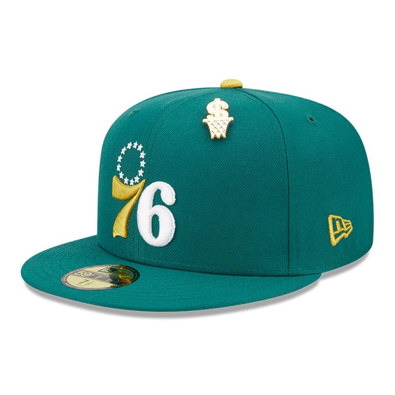 59fifty New Era Philadelphia 76ers Max Bet Fitted Gorras Verdes | DI9860235