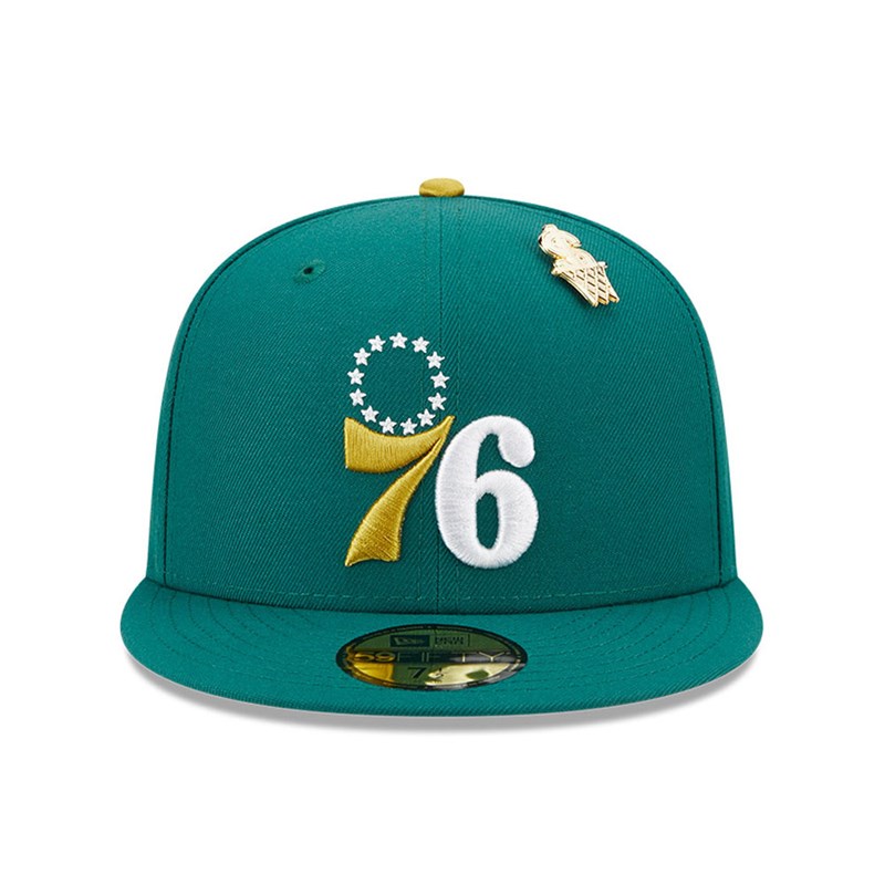 59fifty New Era Philadelphia 76ers Max Bet Fitted Gorras Verdes | DI9860235