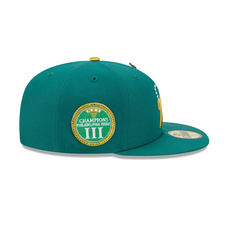 59fifty New Era Philadelphia 76ers Max Bet Fitted Gorras Verdes | DI9860235