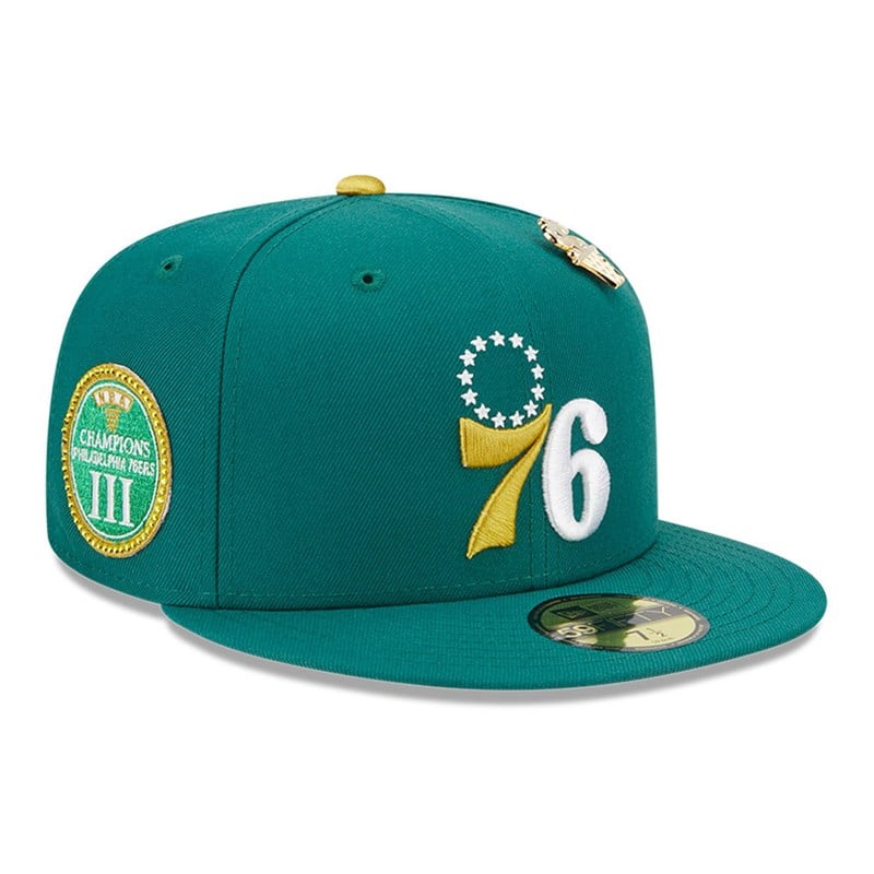 59fifty New Era Philadelphia 76ers Max Bet Fitted Gorras Verdes | DI9860235