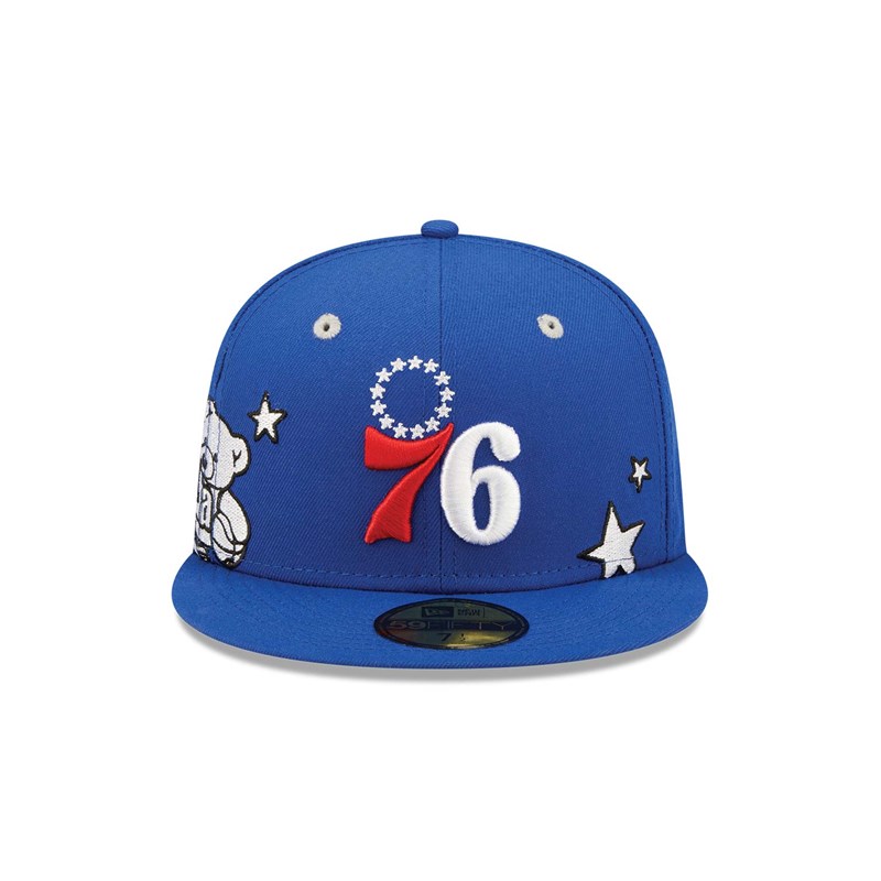 59fifty New Era Philadelphia 76ers Teddy Fitted Gorras Azules | XK2430687