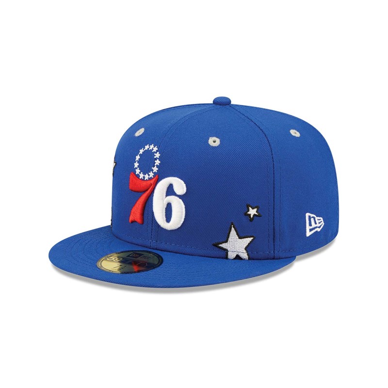 59fifty New Era Philadelphia 76ers Teddy Fitted Gorras Azules | XK2430687