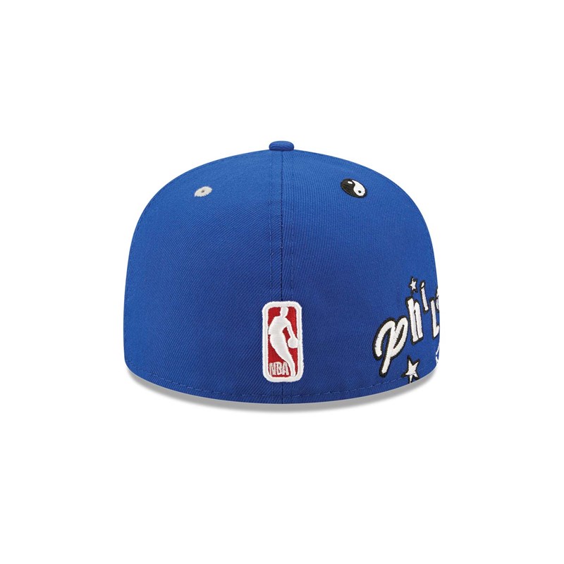 59fifty New Era Philadelphia 76ers Teddy Fitted Gorras Azules | XK2430687