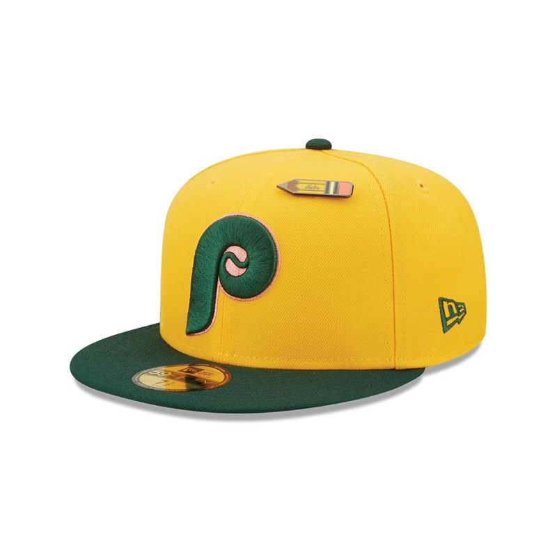 59fifty New Era Philadelphia Phillies Back To School Fitted Gorras Amarillos | SX4316527