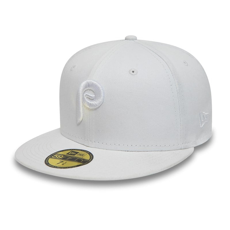 59fifty New Era Philadelphia Phillies Fitted Gorras Blancos | QH3806497