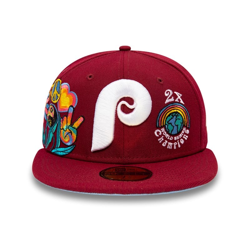 59fifty New Era Philadelphia Phillies Groovy Fitted Gorras Rojos | CD1940356