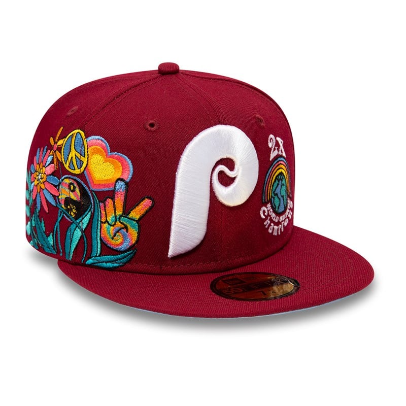 59fifty New Era Philadelphia Phillies Groovy Fitted Gorras Rojos | CD1940356