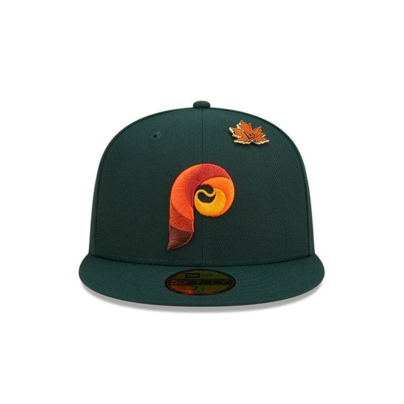 59fifty New Era Philadelphia Phillies Leafy Fitted Gorras Verdes | CV2840736