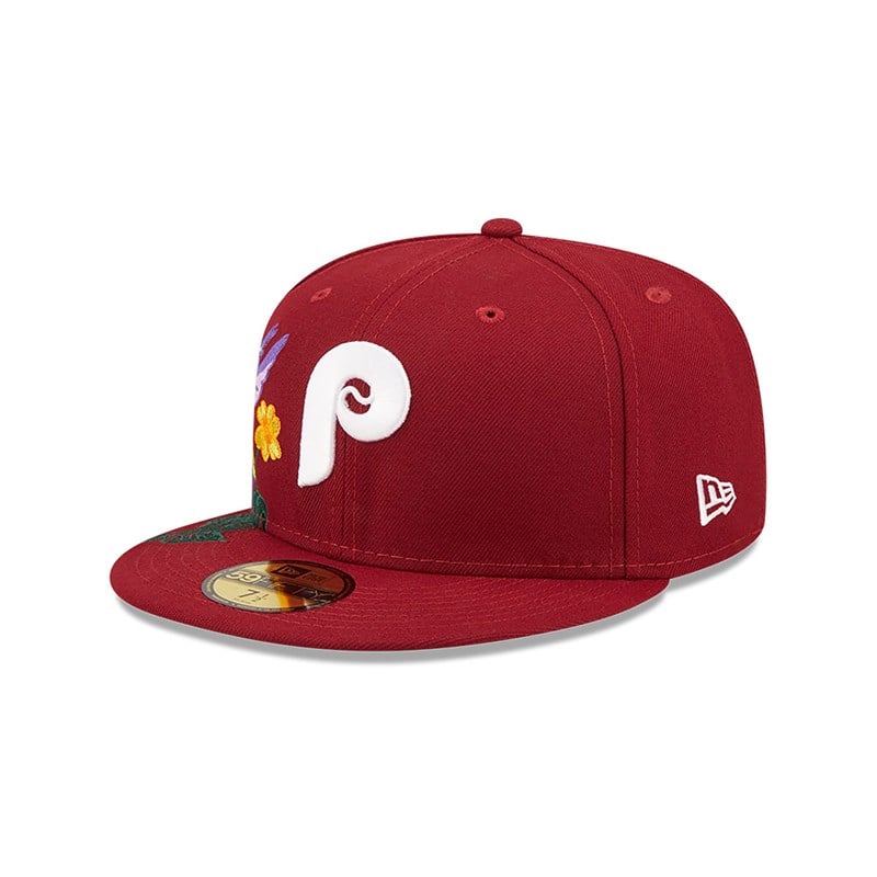 59fifty New Era Philadelphia Phillies MLB Blooming Fitted Gorras Rojos | BP7308965