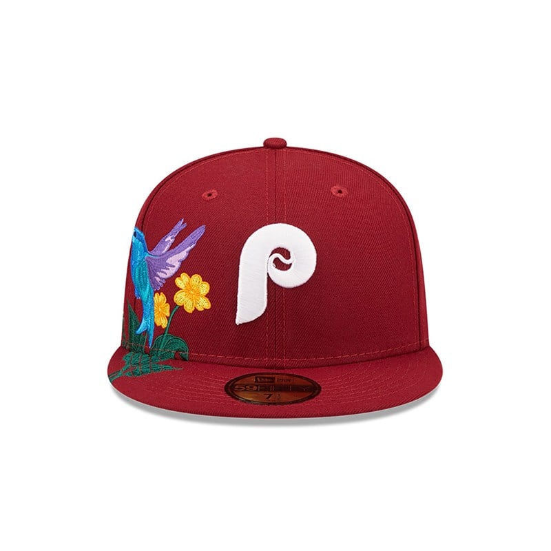 59fifty New Era Philadelphia Phillies MLB Blooming Fitted Gorras Rojos | BP7308965