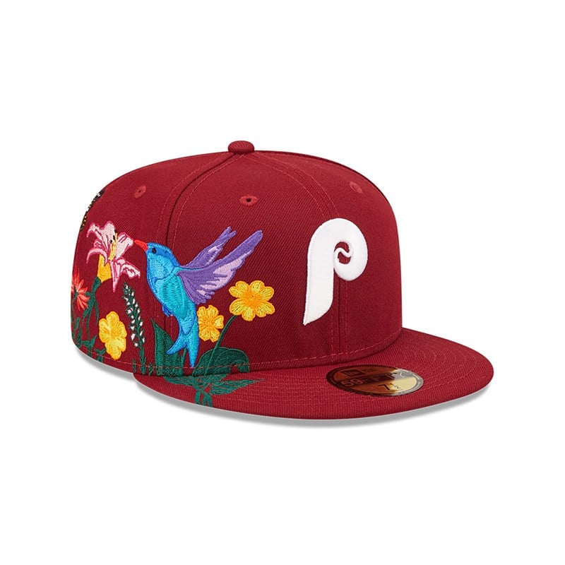 59fifty New Era Philadelphia Phillies MLB Blooming Fitted Gorras Rojos | BP7308965