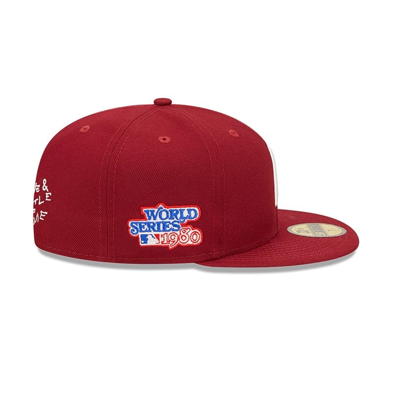 59fifty New Era Philadelphia Phillies MLB Team Heart Fitted Gorras Rojos | NU4219637