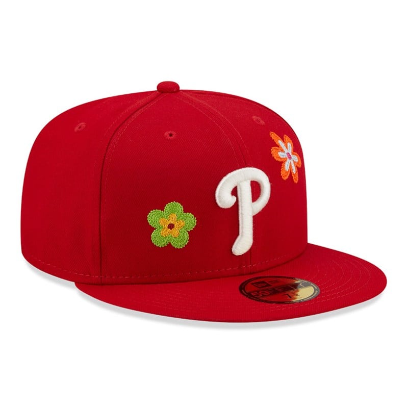 59fifty New Era Philadelphia Phillies MLB Fitted Gorras Rojos | UE6284307