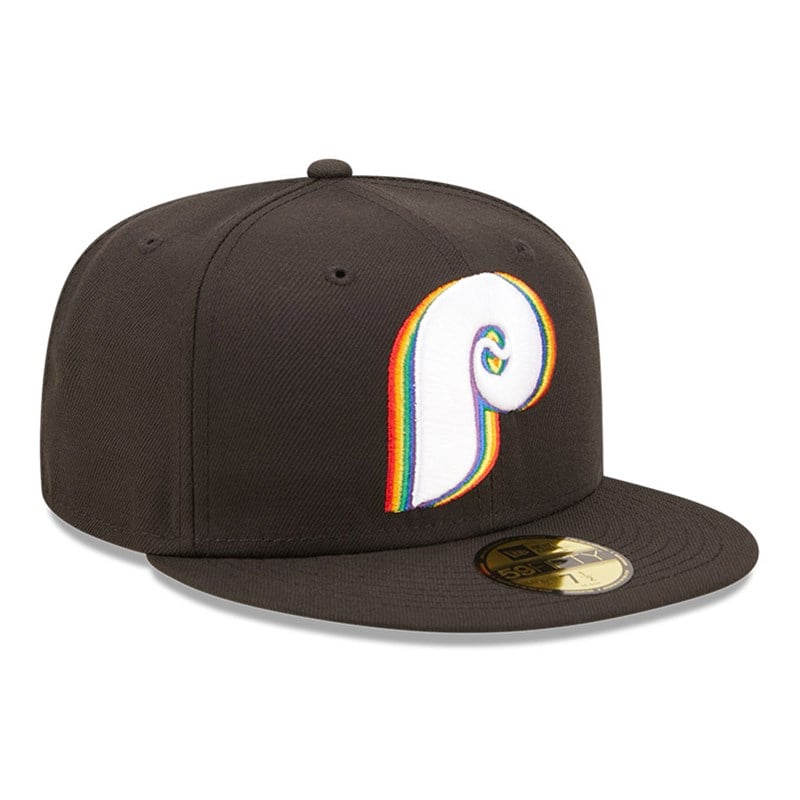 59fifty New Era Philadelphia Phillies MLB Prismatic Fitted Gorras Negros | UZ1378926