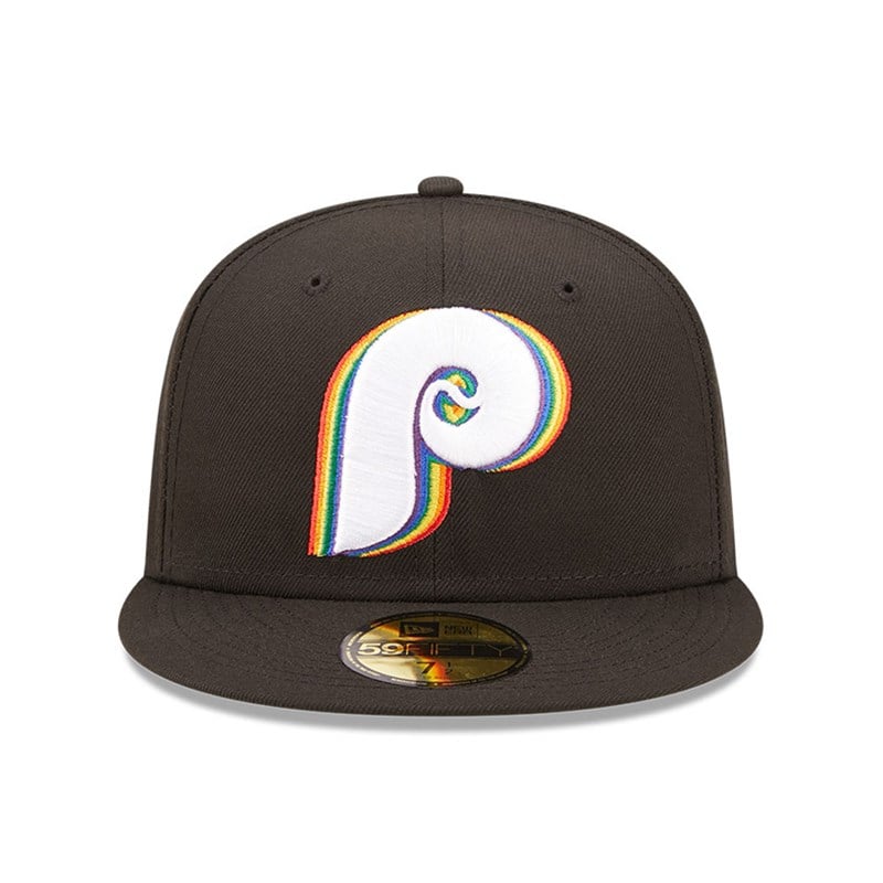 59fifty New Era Philadelphia Phillies MLB Prismatic Fitted Gorras Negros | UZ1378926