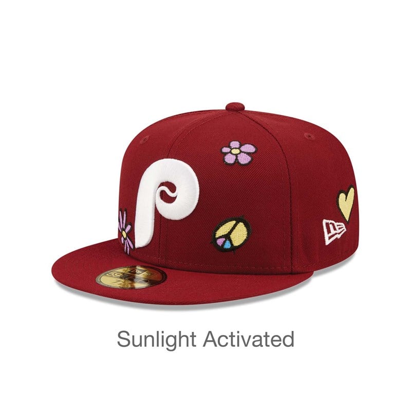 59fifty New Era Philadelphia Phillies MLB Sunlight Pop Gorras Rojos | WL4567380