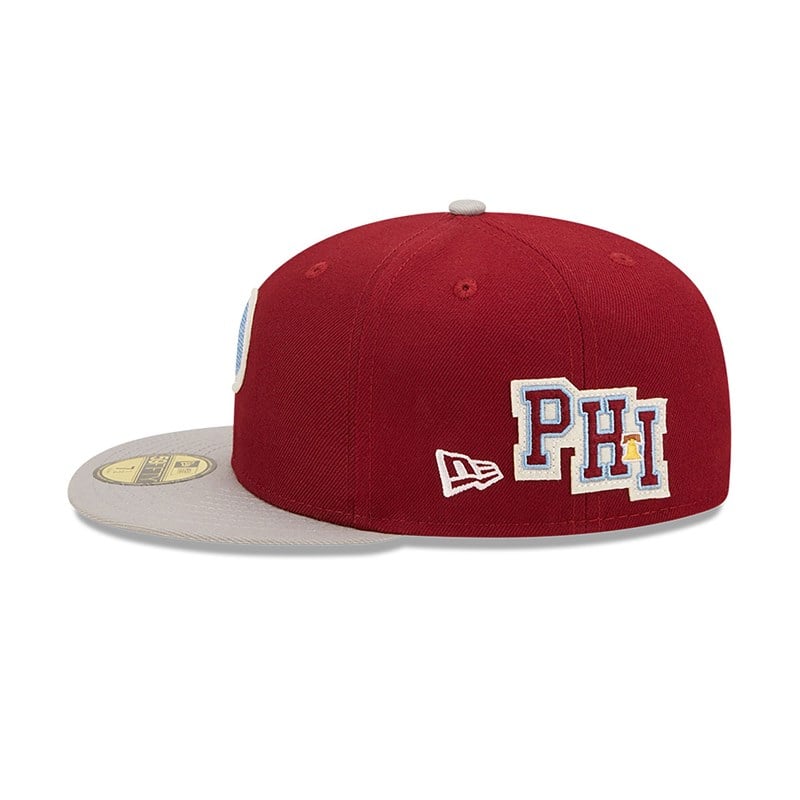 59fifty New Era Philadelphia Phillies Ne Letterman Fitted Gorras Rojos | VY9027148