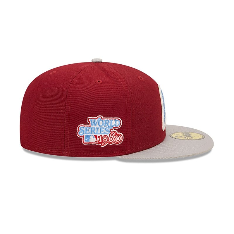 59fifty New Era Philadelphia Phillies Ne Letterman Fitted Gorras Rojos | VY9027148