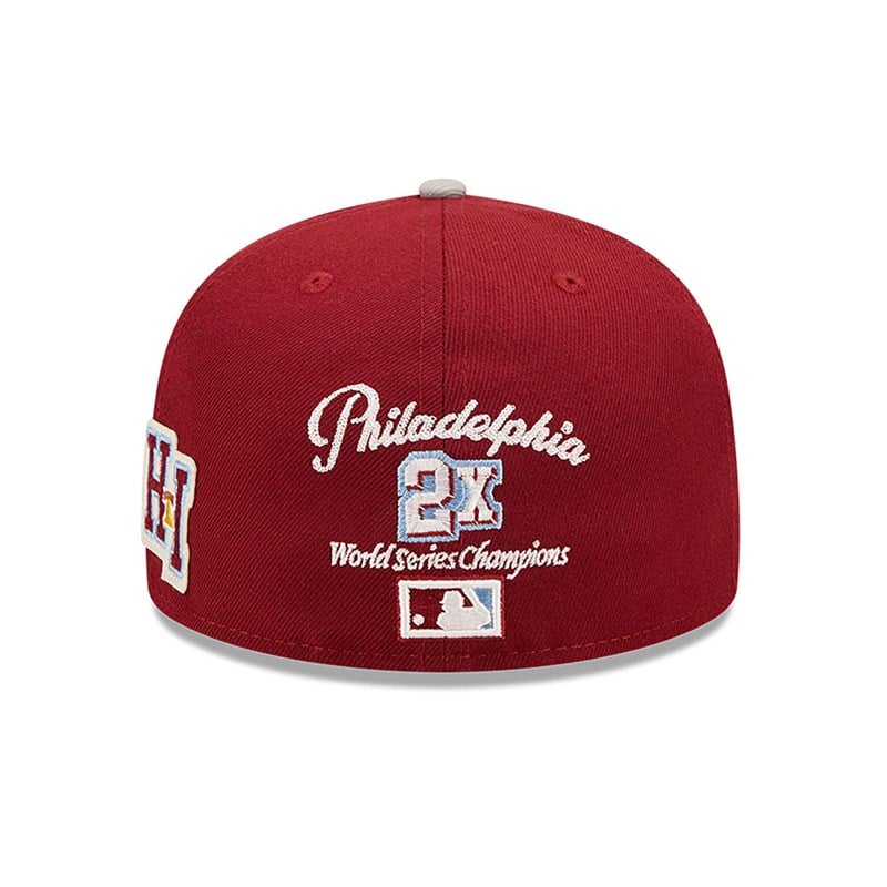 59fifty New Era Philadelphia Phillies Ne Letterman Fitted Gorras Rojos | VY9027148