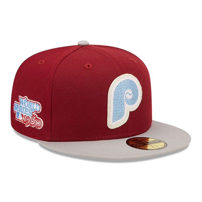 59fifty New Era Philadelphia Phillies Ne Letterman Fitted Gorras Rojos | VY9027148