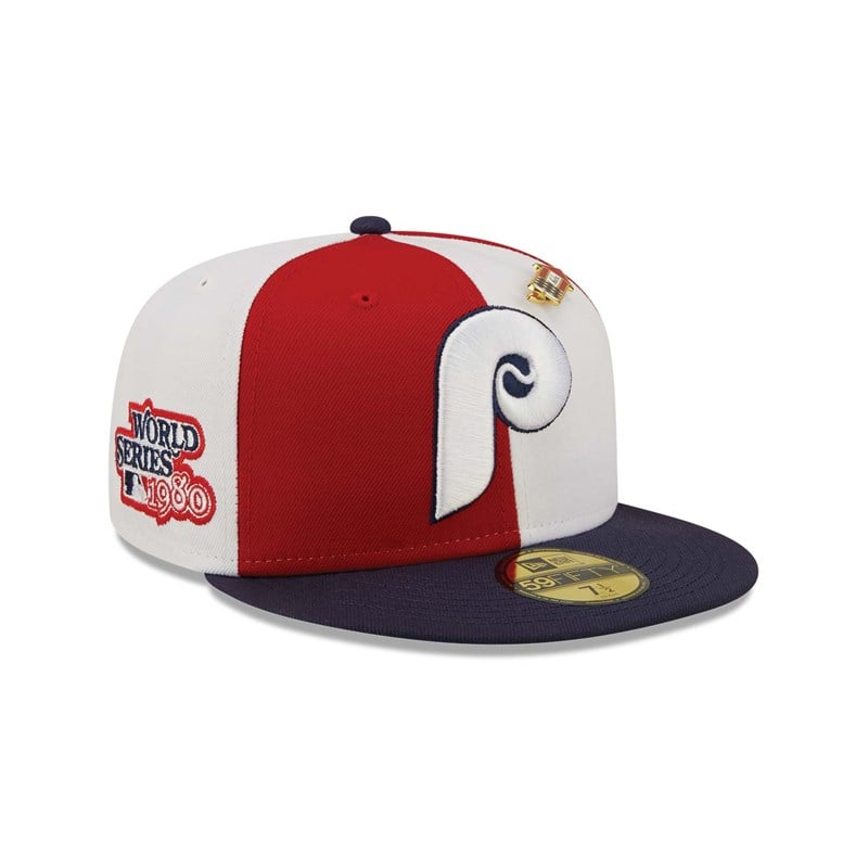 59fifty New Era Philadelphia Phillies Pinwheel Americana Fitted Gorras Rojos | PC4297658