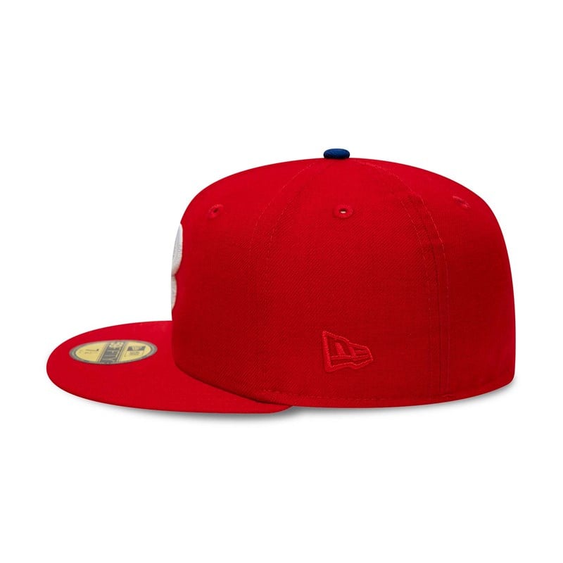 59fifty New Era Philadelphia Phillies Premium Authentic On Field Game Lana Fitted Gorras Rojos | HV9681074