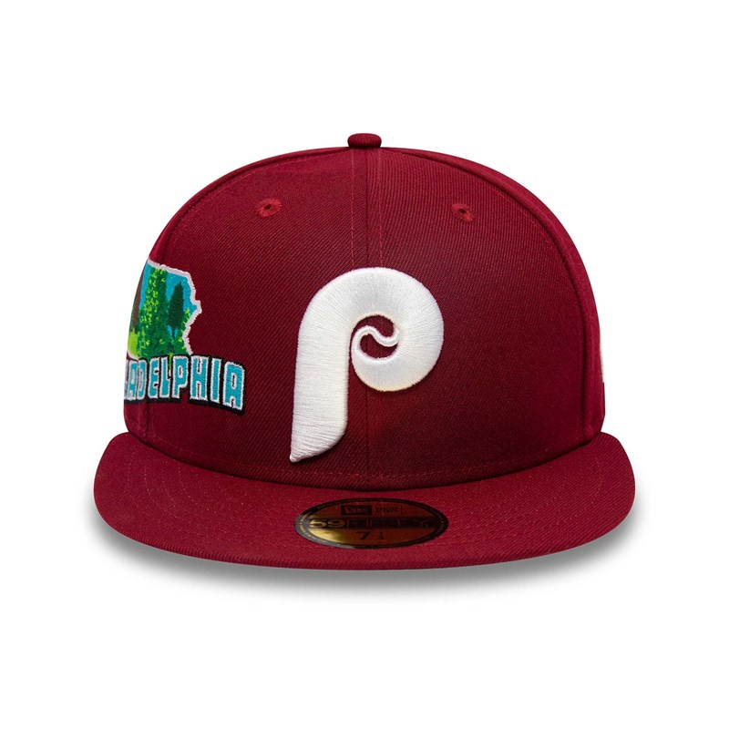 59fifty New Era Philadelphia Phillies Stateview Fitted Gorras Rojos | AY7365810