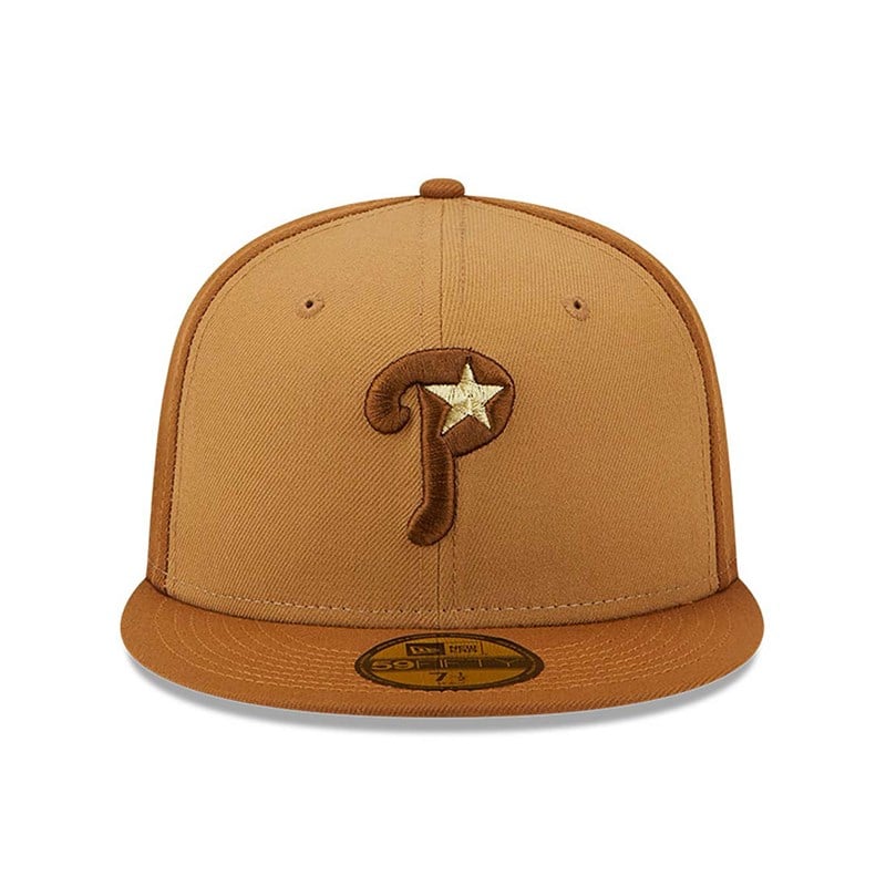 59fifty New Era Philadelphia Phillies Tri Tone Fitted Gorras Marrom | YZ3978206