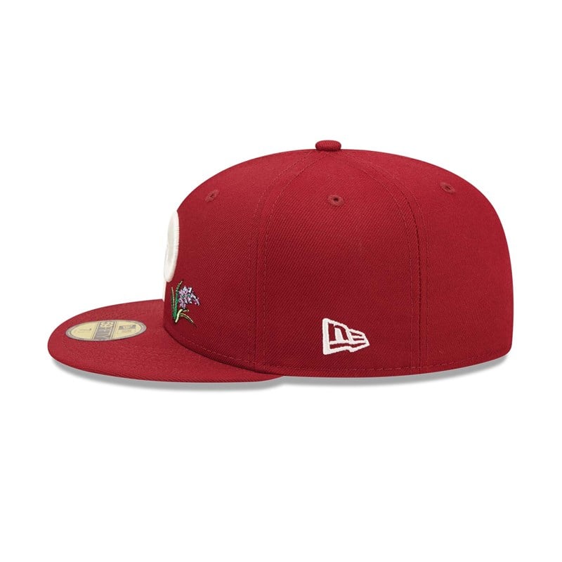 59fifty New Era Philadelphia Phillies Watercolour Floral Gorras Rojos | NU9148753