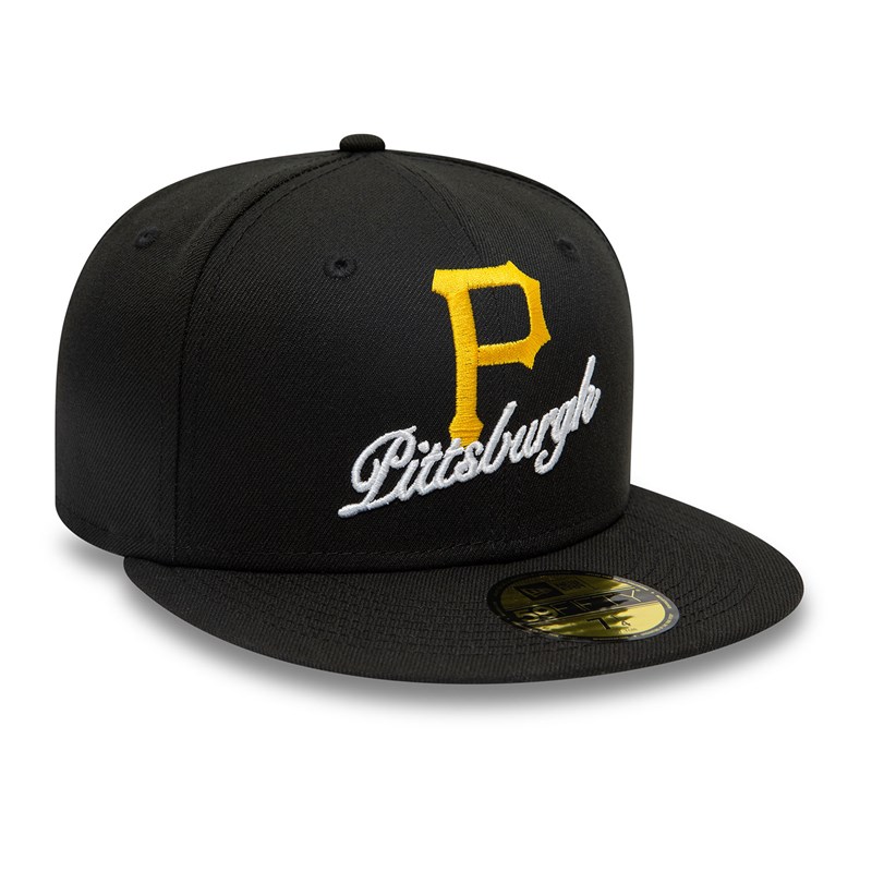 59fifty New Era Pittsburgh Pirates Dual Logo Fitted Gorras Negros | XS4793061