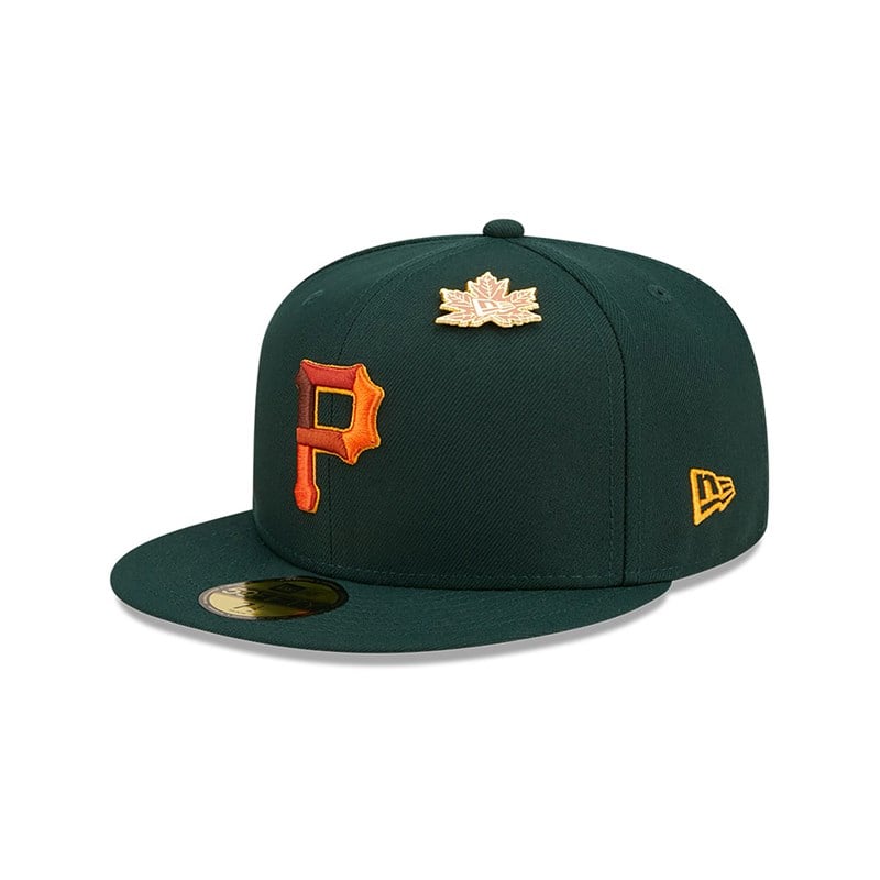 59fifty New Era Pittsburgh Pirates Leafy Fitted Gorras Verdes | PF6342179