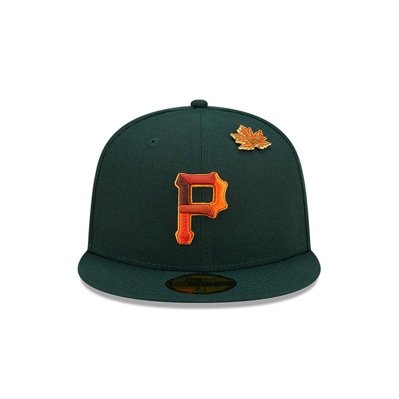 59fifty New Era Pittsburgh Pirates Leafy Fitted Gorras Verdes | PF6342179