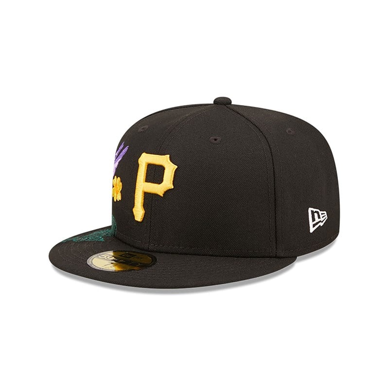 59fifty New Era Pittsburgh Pirates MLB Blooming Fitted Gorras Negros | KJ1609842