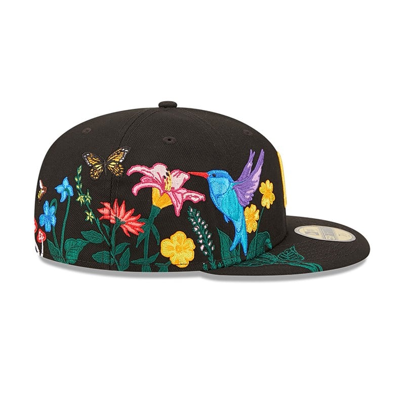 59fifty New Era Pittsburgh Pirates MLB Blooming Fitted Gorras Negros | KJ1609842