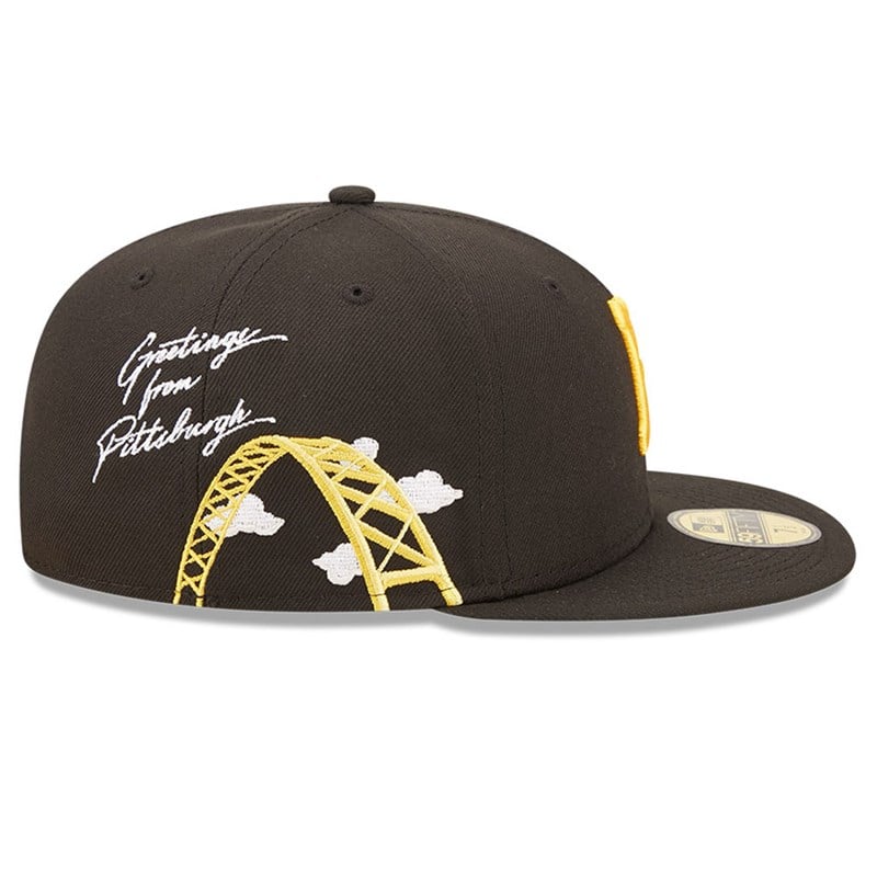 59fifty New Era Pittsburgh Pirates MLB Cloud Fitted Gorras Negros | US8156937