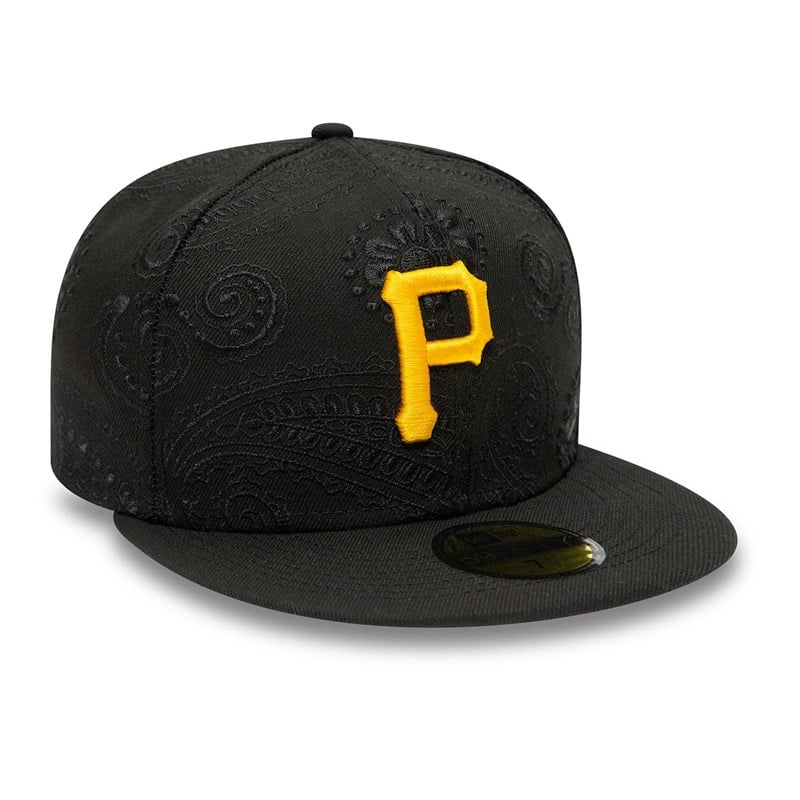 59fifty New Era Pittsburgh Pirates MLB Swirl Fitted Gorras Negros | AM3972641