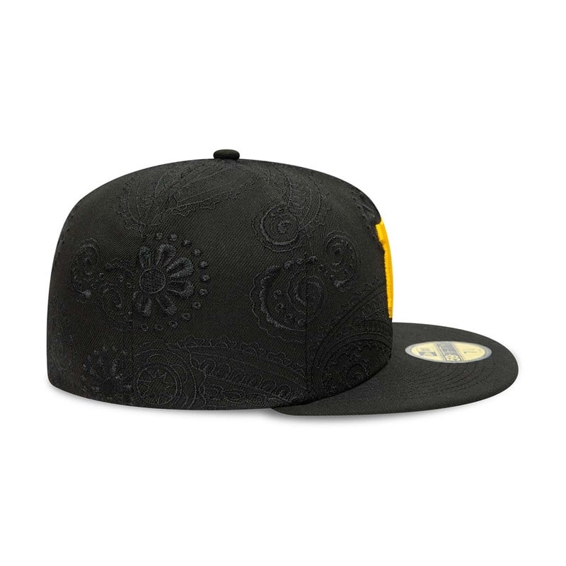 59fifty New Era Pittsburgh Pirates MLB Swirl Fitted Gorras Negros | AM3972641