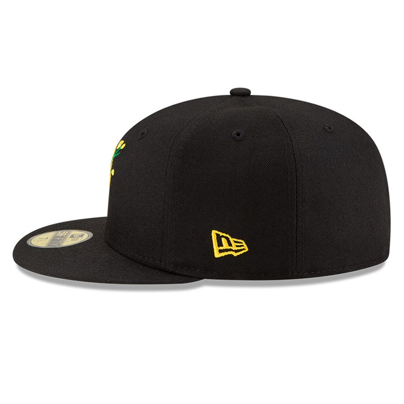 59fifty New Era Pittsburgh Pirates MLB Side Patch Bloom Fitted Gorras Negros | KD4890123