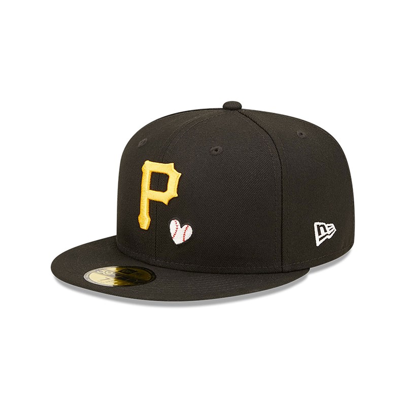 59fifty New Era Pittsburgh Pirates MLB Team Heart Fitted Gorras Negros | RQ4613825