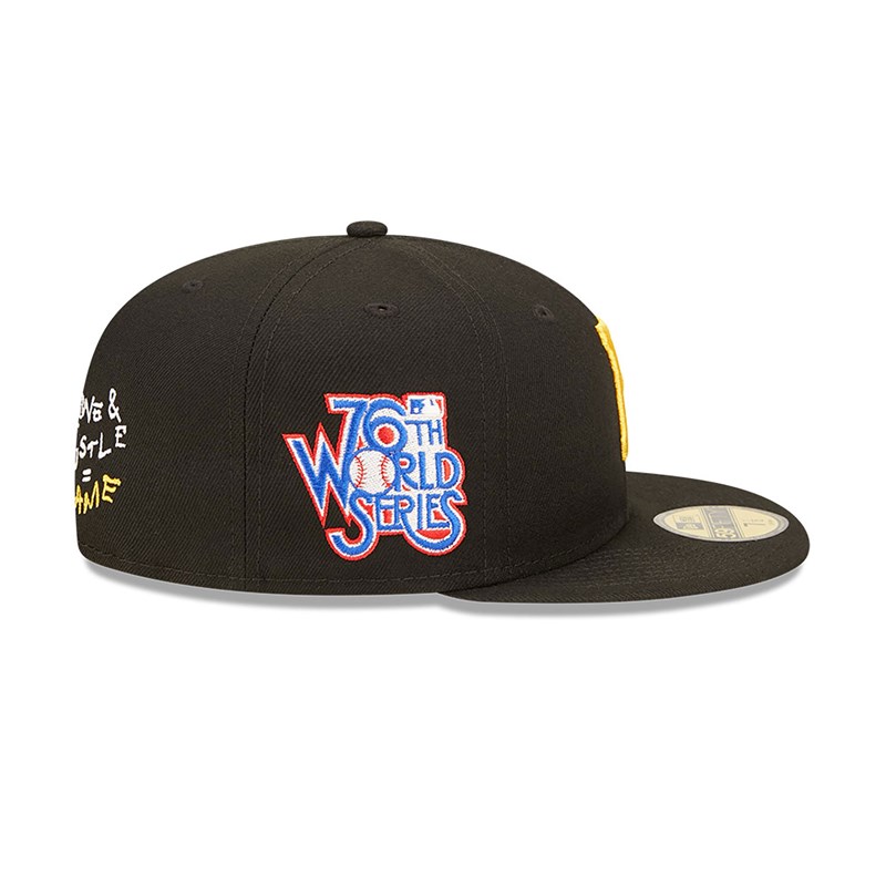 59fifty New Era Pittsburgh Pirates MLB Team Heart Fitted Gorras Negros | RQ4613825