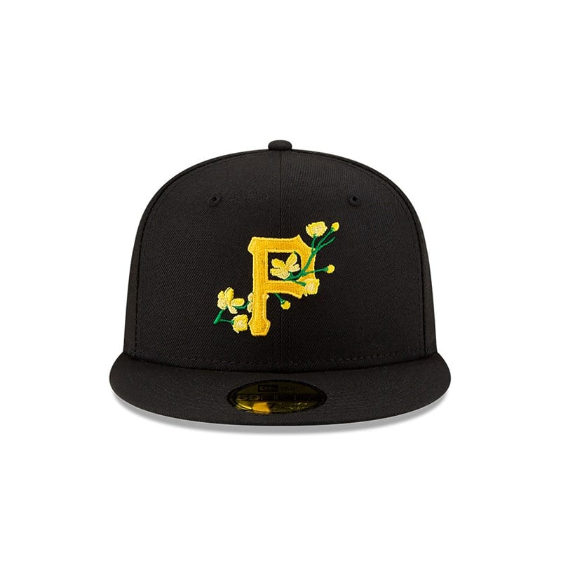 59fifty New Era Pittsburgh Pirates Side Patch Bloom Fitted Gorras Negros | FE9681207