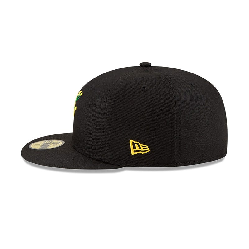 59fifty New Era Pittsburgh Pirates Side Patch Bloom Fitted Gorras Negros | FE9681207