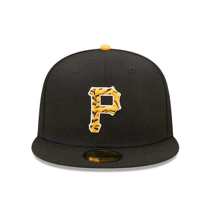 59fifty New Era Pittsburgh Pirates Tiger Fill Fitted Gorras Negros | BP4759681