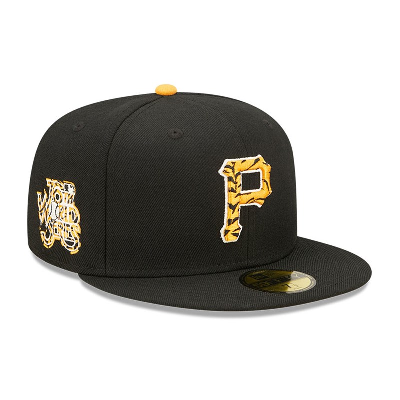 59fifty New Era Pittsburgh Pirates Tiger Fill Fitted Gorras Negros | BP4759681