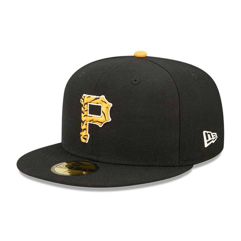 59fifty New Era Pittsburgh Pirates Tiger Fill Fitted Gorras Negros | BP4759681